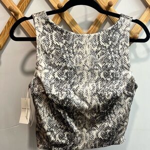Abercrombie Satin Snakeskin top